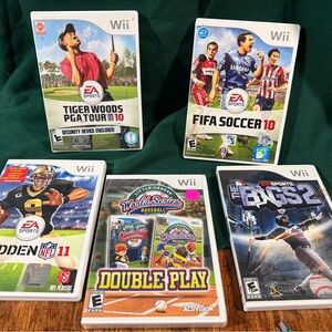 Wii Nintendo Sports Game Bundle - EA Sports & Activision (Assorted Colors)